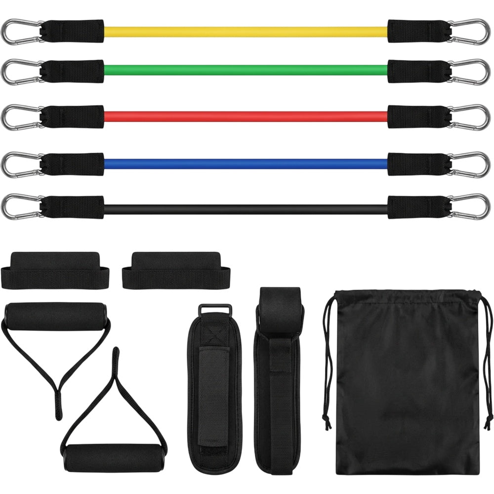 Bkwfx Five Tube Latex Resistance Band Kit with Handles - Product view