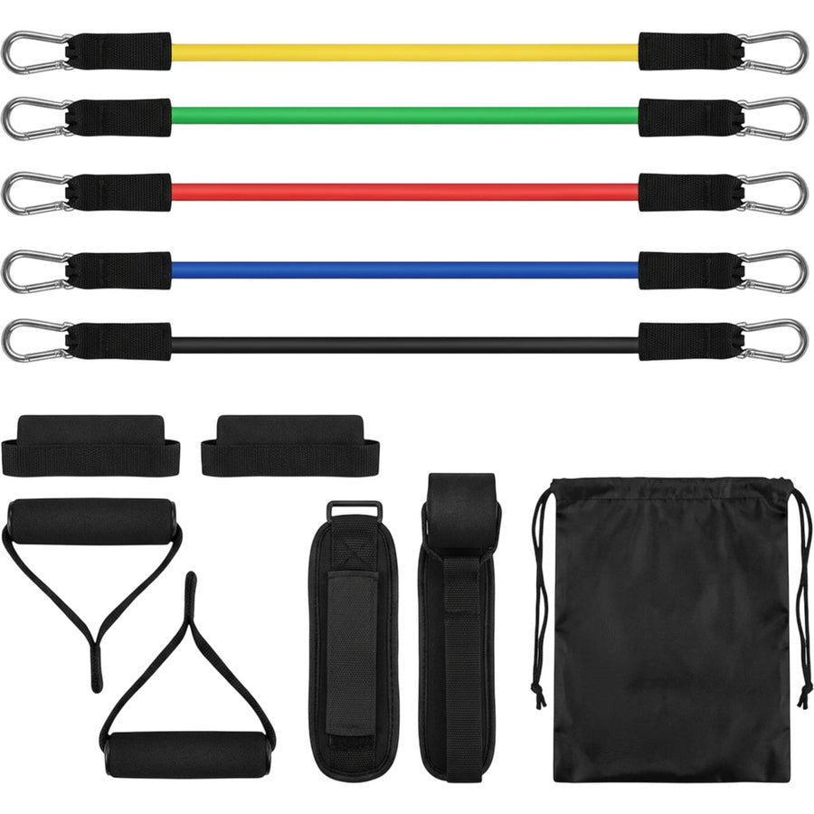 Bkwfx Five Tube Latex Resistance Band Kit with Handles